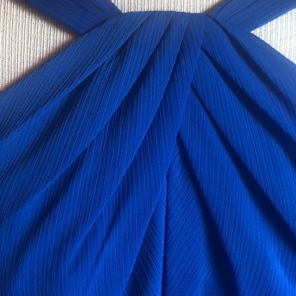 David’s Bridal sz 4 style #F15600 Royal Blue Horizon Chiffon  NWT - Picture 10 of 17